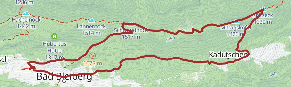 Route map: Erzberg Höhenweg - Schwandnock bis Spitzeck